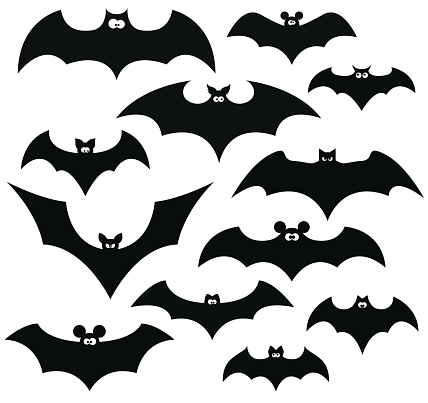 Bat Set Stock Illustration - Download Image Now - Aggression, Animal ...