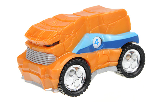 Adelaide, Australia - April 24, 2016:An isolated shot of a 2005 The Thing Fantastic 4 Majorette Hot Wheels Diecast Toy Car. Replica cars made by Majorette are highly sought after collectables.