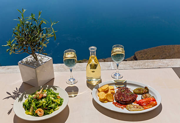 istock Lunch and wine by the sea 523856104