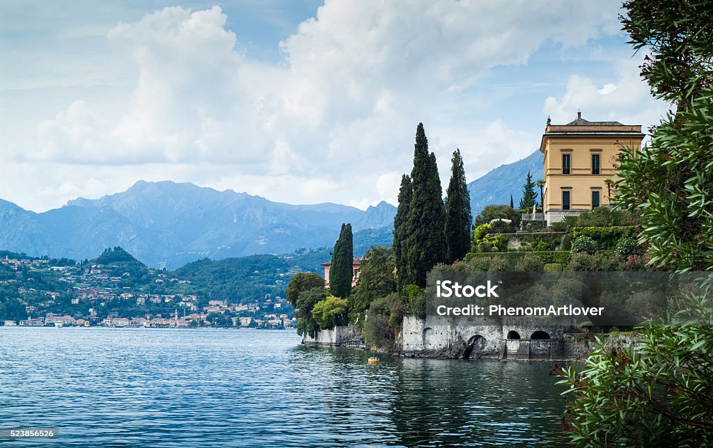 View from Villa Monastero a picturesque view of Lake Como from Villa Monastero in Italy Villa Monastero Stock Photo