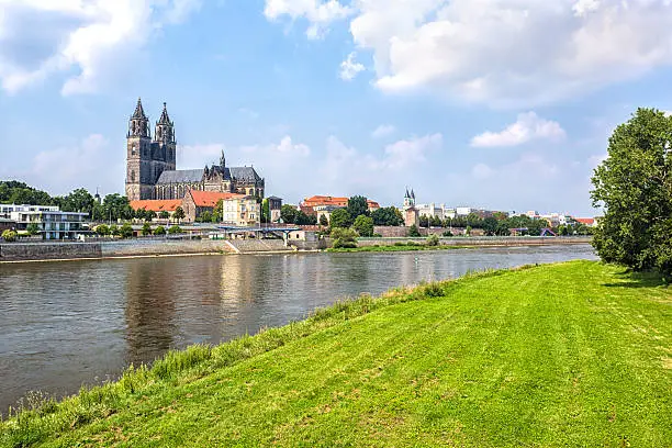Skyline Magdeburg with cathedrale