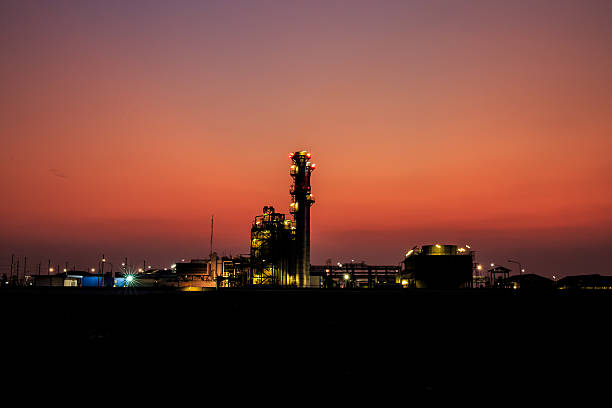 istock Electric  plant and sunset sky 523864846