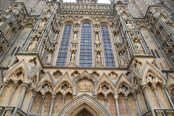 istock Wells Cathedral Church Facade, Somerset 523865986
