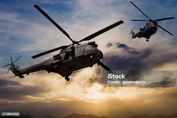Puma Military Helicopters Stock Photo - Download Image Now - Military, Helicopter, Technology