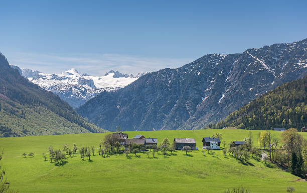 istock Spring Landscape, Austrian Alps with Glacier Dachstein, Styria, Bad Aussee 523866594