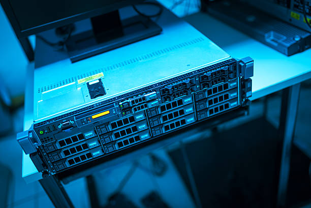 istock Storage servers in data room Domestic Room 523866976