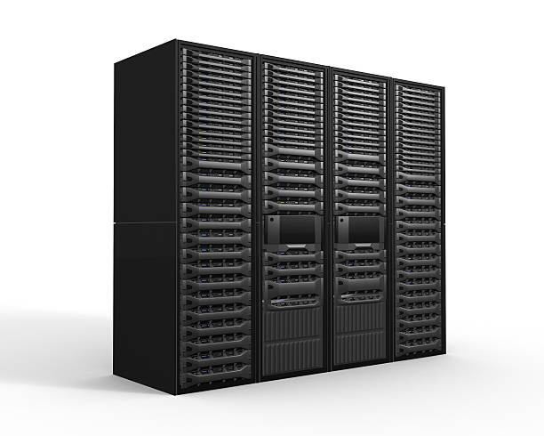 Server racks Server racks isolated on white background network server rack isolated three dimensional shape stock pictures, royalty-free photos & images