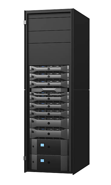 suporte de servidor - network server rack computer black imagens e fotografias de stock