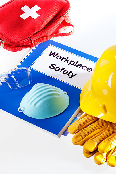 istock Workplace safety Manual with Safety Equipment 523872322
