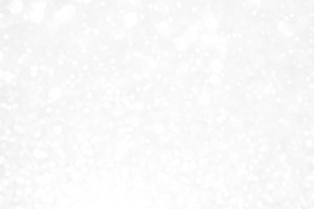 istock Silver glittering christmas lights. Blurred abstract background 523872326