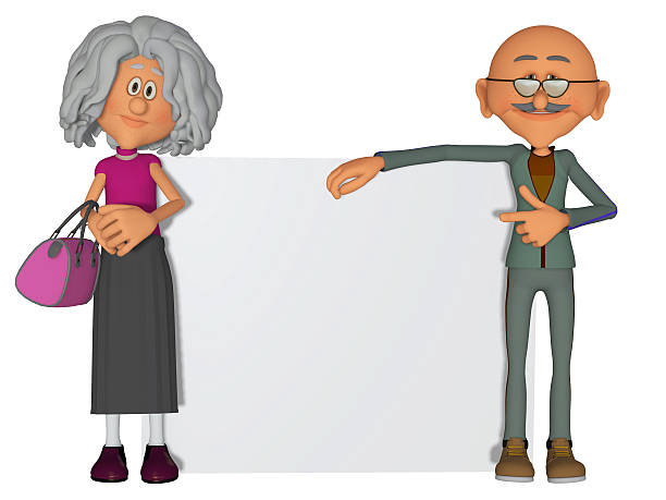 old woman feel knee bones injury on purple background , 3D rendering