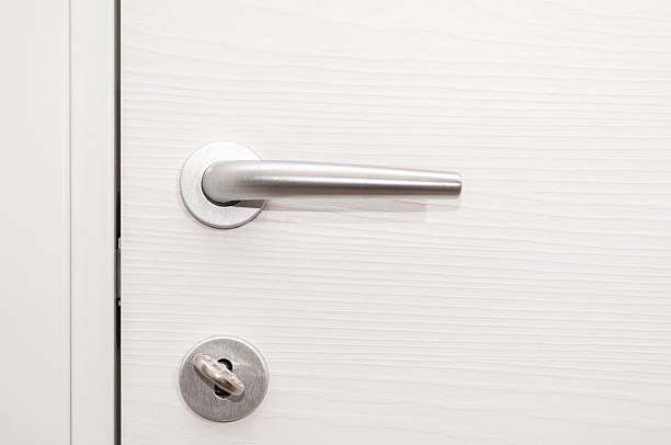 istock Wooden whitedoor detail 523874964