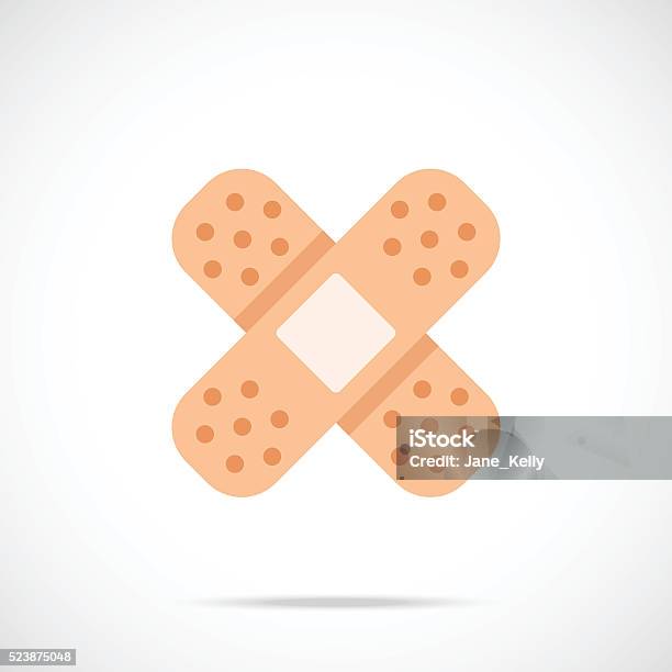 Vector Adhesive Bandage Icon Modern Flat Design Vector Illustration Stock Illustration - Download Image Now