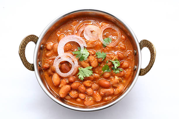 alubia roja plato o rajma masala - cooked soup food bowl fotografías e imágenes de stock