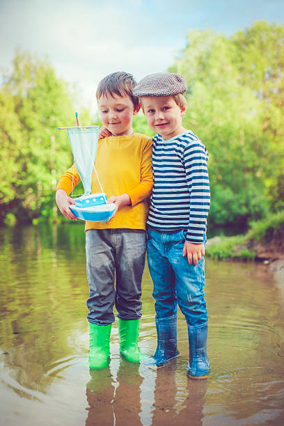istock Children with toy ship 523876518