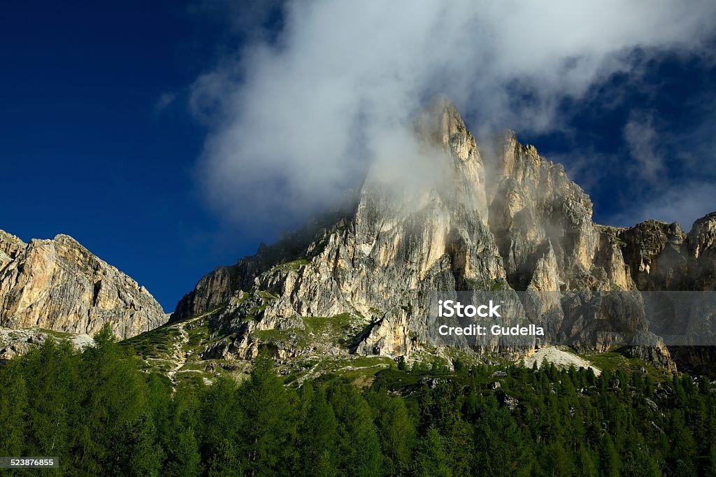 Dolomites High mountain cliffs in the Dolomites Beauty Stock Photo