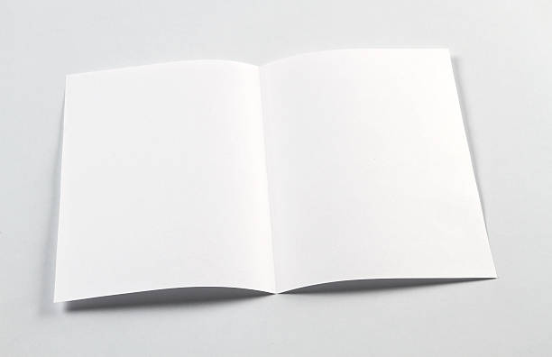 istock Open White Blank Brochure A4-A5 Flyer for Mockup 523878258