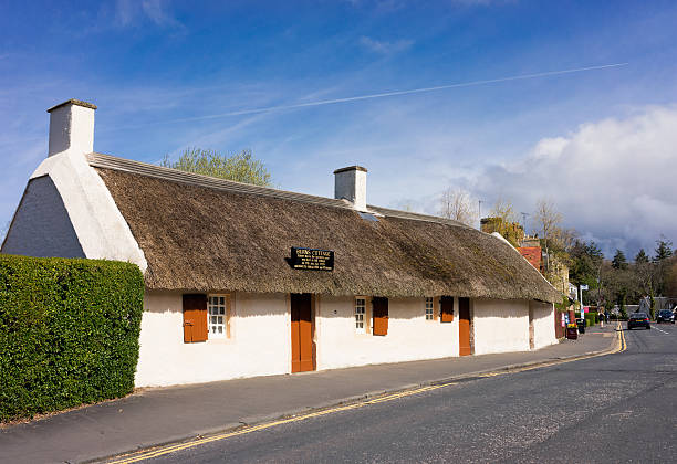 robert burns cottage burns ad alloway, ayrshire - cottage scotland scottish culture holiday foto e immagini stock