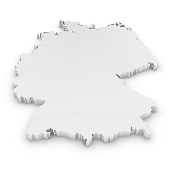 istock White 3D Outline of Germany Isolated on White 523882870