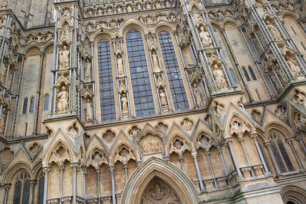 istock Wells Cathedral Church Facade, Somerset 523884440