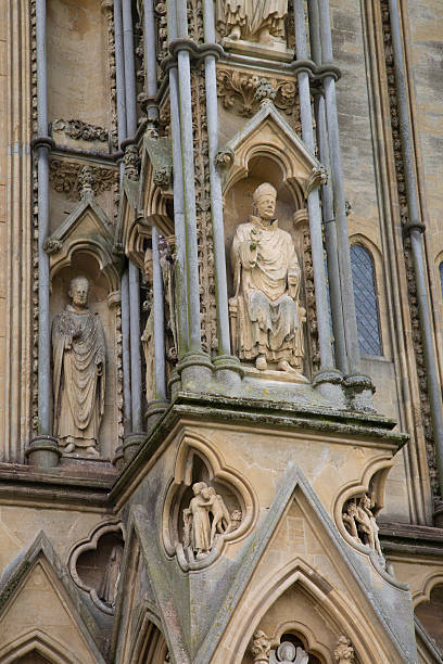 istock Wells Cathedral Church Facade, Somerset 523884518