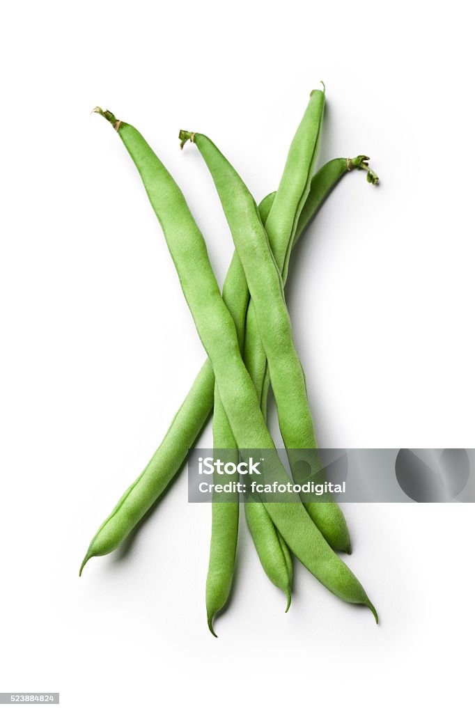 Green beans Green beans isolated on white background Green Bean Stock Photo