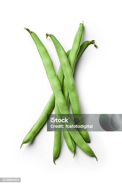 Green Beans Stock Photo - Download Image Now - Green Bean, Bean, White Background