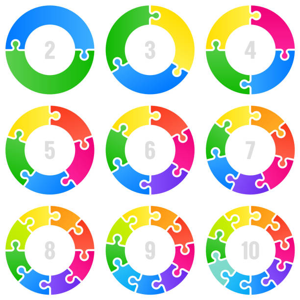 Circle infographic Circle infographic circle puzzle stock illustrations