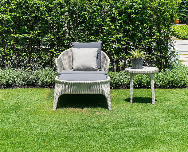 istock Bench in the garden 523892891