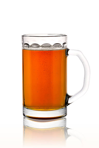 istock Glass of beer isolated on a white background 523893033