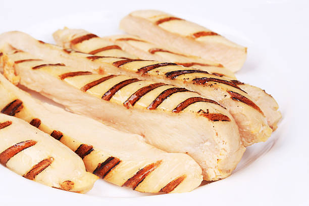 istock Slices of grilled chicken breast. 523893993