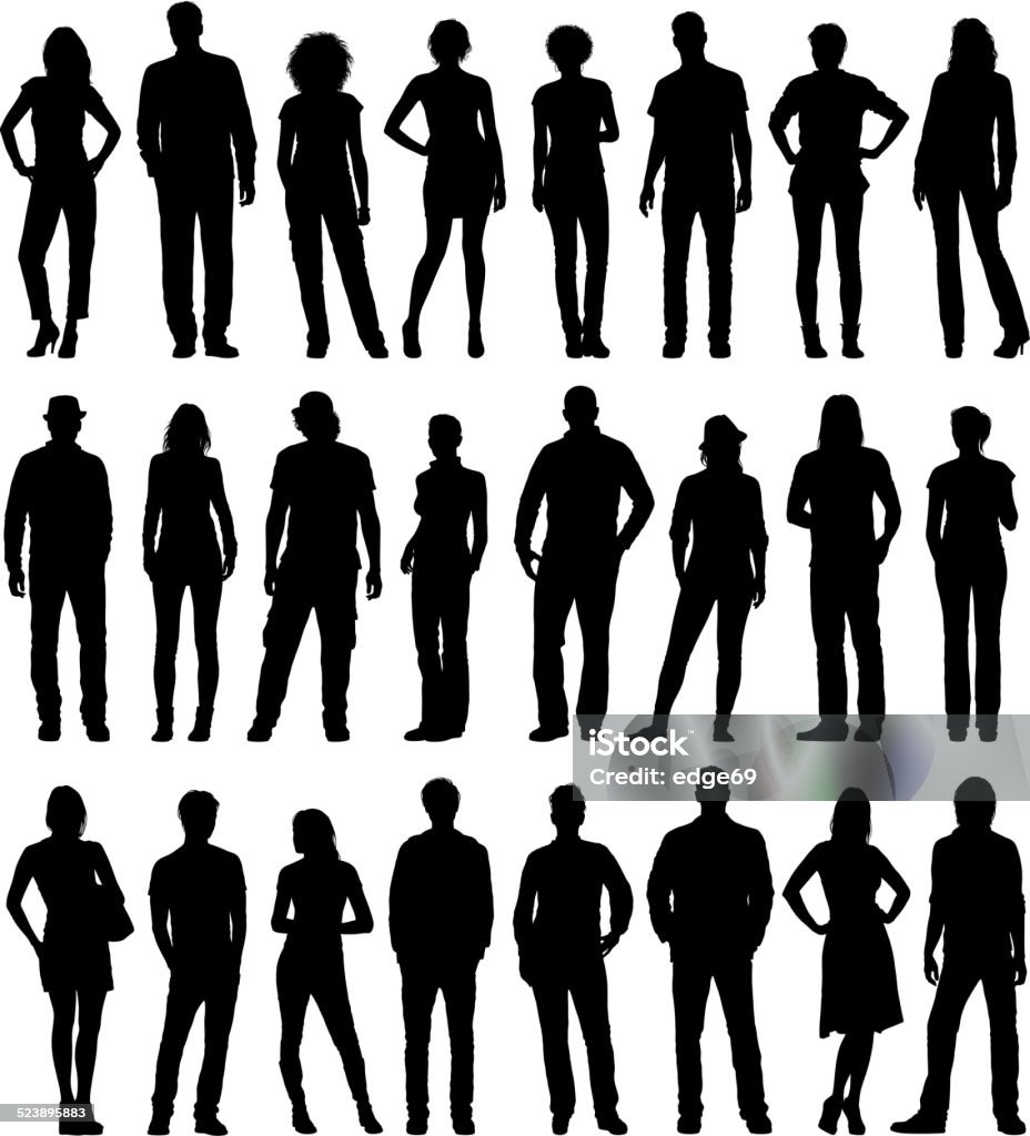 City People Set City people silhouettes. Please take a look at other work of mine linked below.  In Silhouette stock vector