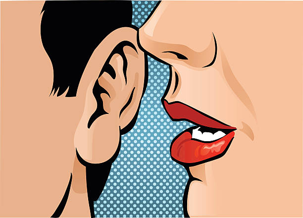 Close Up Gossip All images are placed on separate layers for easy editing. human ear stock illustrations