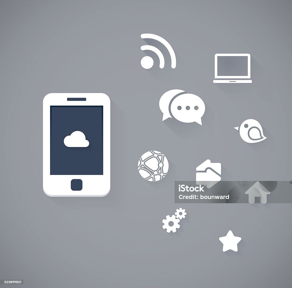 Mobilcomm Vector Mobile Communication Stock Illustration - Download Image Now - Bird ...