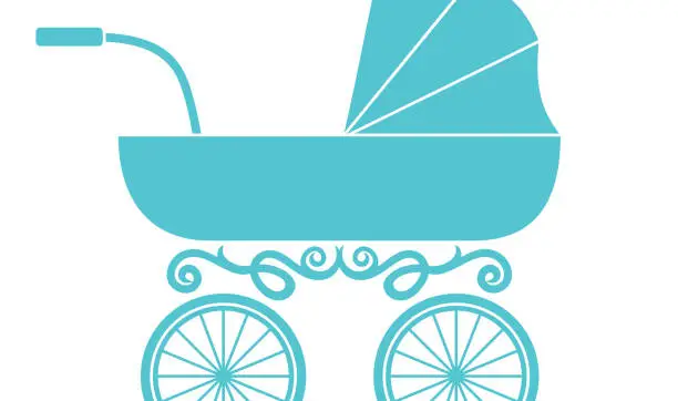 Vector illustration of pram - baby carriage