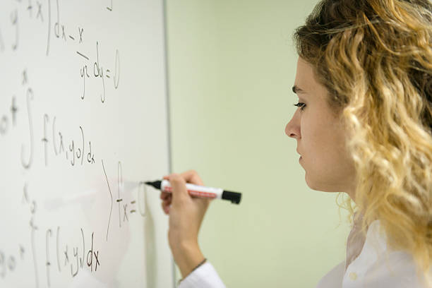 istock Pretty Woman Doing Math at Secondary School, University inIstanbul, Turkey 523918883
