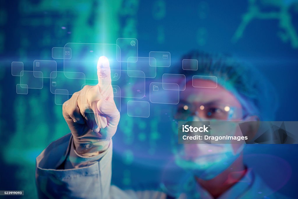 Innovation in science Scientist using new technology Adult Stock Photo