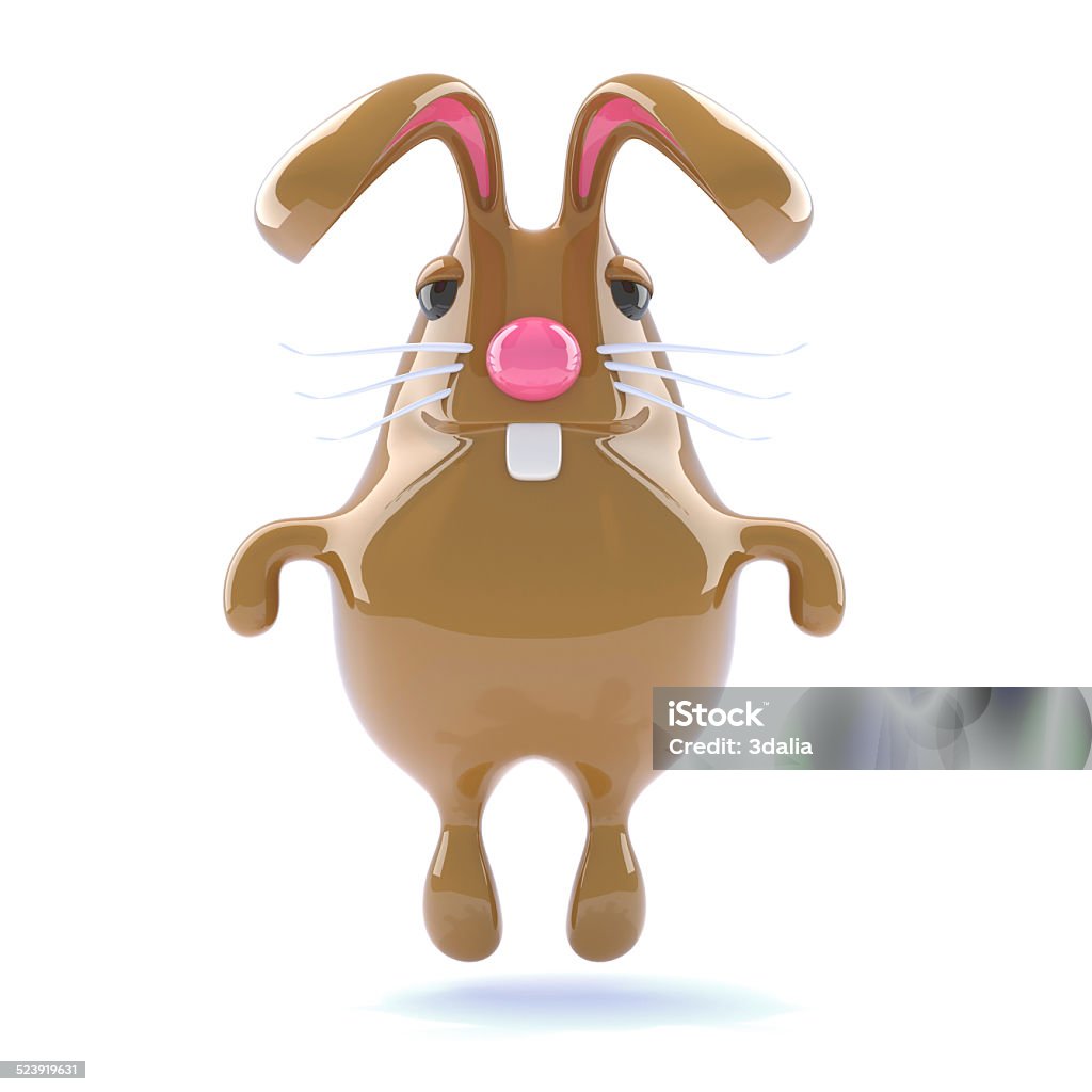 3d Chocolate Easter Bunny Rabbit Jumps For Joy Stock Photo - Download Image  Now - Animal, Carefree, Cartoon - iStock