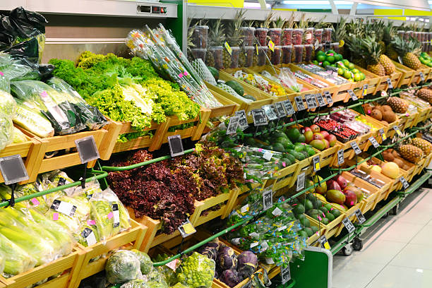 istock Different vegetables and fruit in grocery store 523919709
