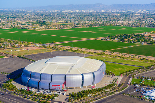 Glendale, Arizona, USA - April 23, 2014: University of Phoenix Stadium in Glendale Arizona.