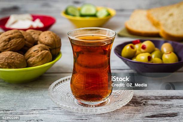 Healthy Breakfast With Tea Stock Photo - Download Image Now - Balance, Bread, Breakfast