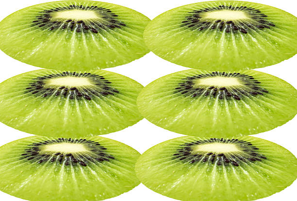 Sliced fresh kiwi fruit