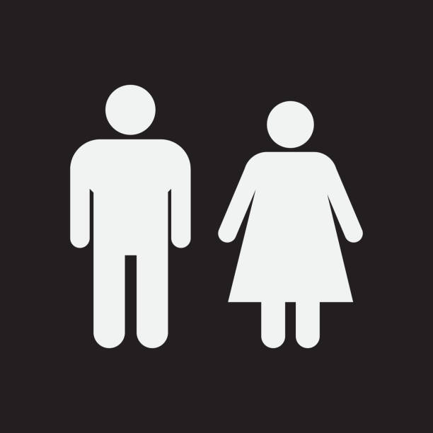 istock Male and Female Restroom Symbol Icon. 523924341