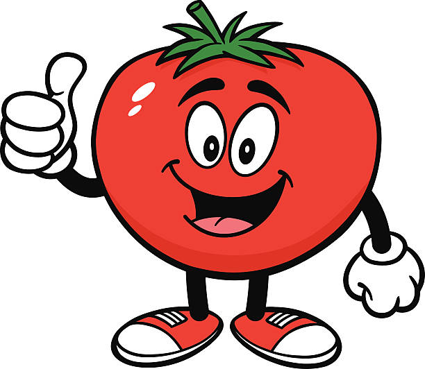 Tomato With Thumbs Up Stock Illustration - Download Image Now - Tomato,  Cartoon, Thumbs Up - iStock