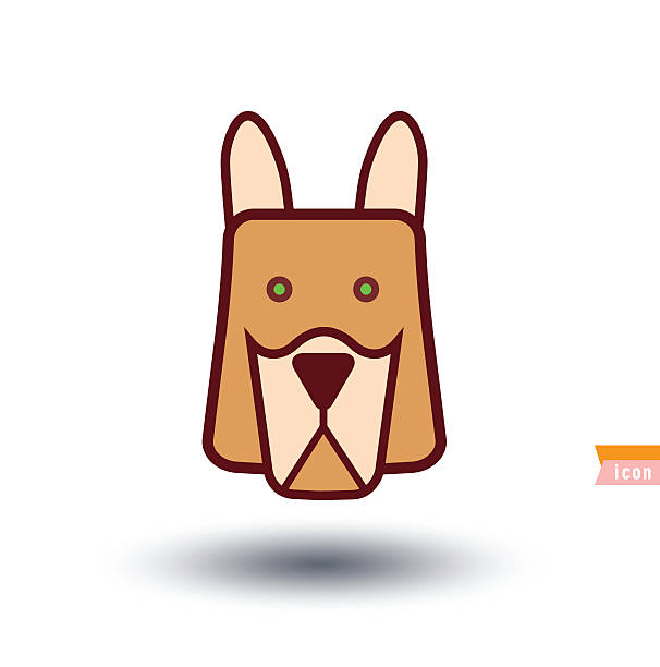 dog icon - illustration. Dog breed collection icons - vector illustration. dog icon - illustration. drawing of the doberman pinscher dogs stock illustrations