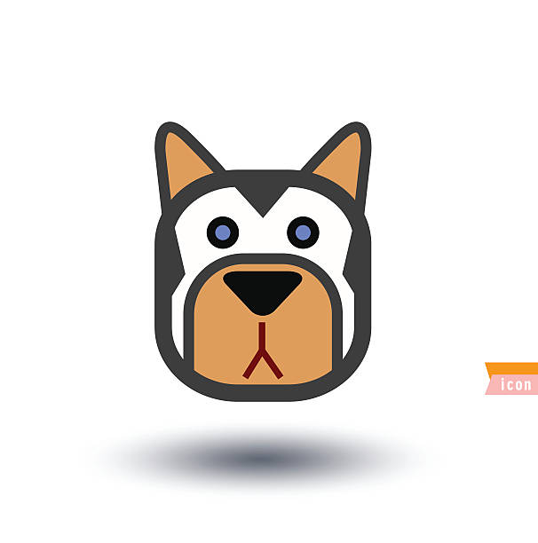 dog icon - illustration. Dog breed collection icons - vector illustration. dog icon - illustration. drawing of the doberman pinscher dogs stock illustrations