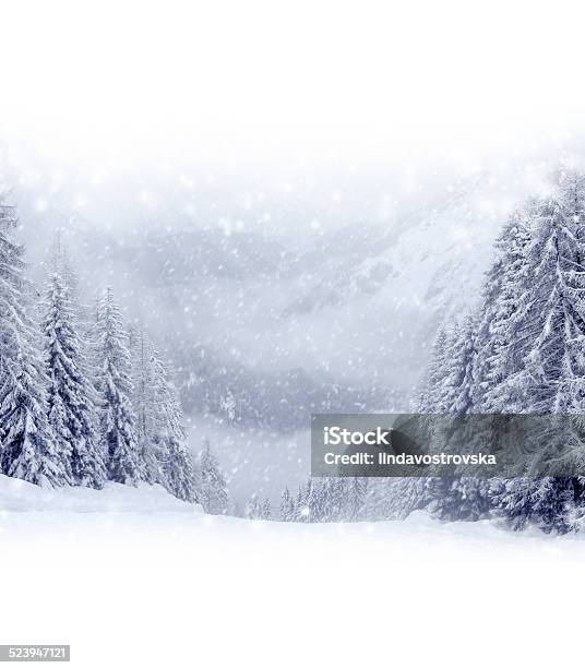 Winter Landscape Stock Photo - Download Image Now - Backgrounds, Beauty In Nature, Copy Space