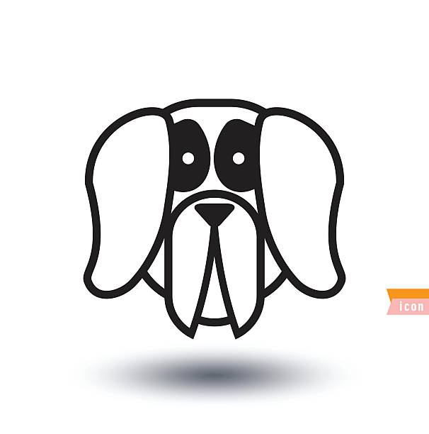dog icon - illustration. Dog breed collection icons - vector illustration. dog icon - illustration. drawing of the doberman pinscher dogs stock illustrations