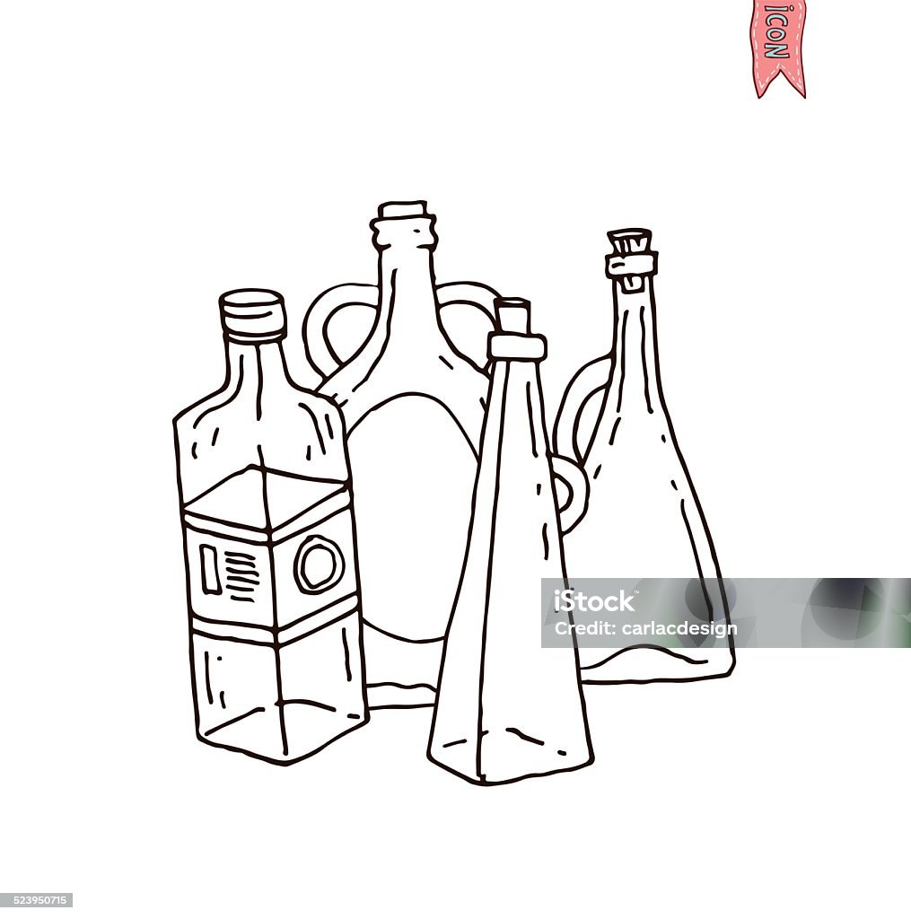 Bottle icon, vector illustration Champagne stock vector
