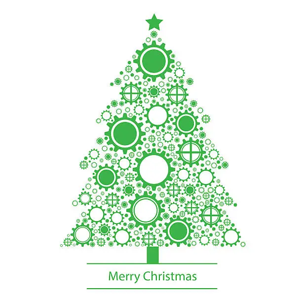 Vector illustration of Christmas tree